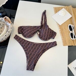Fendi One-Shoulder Bikini